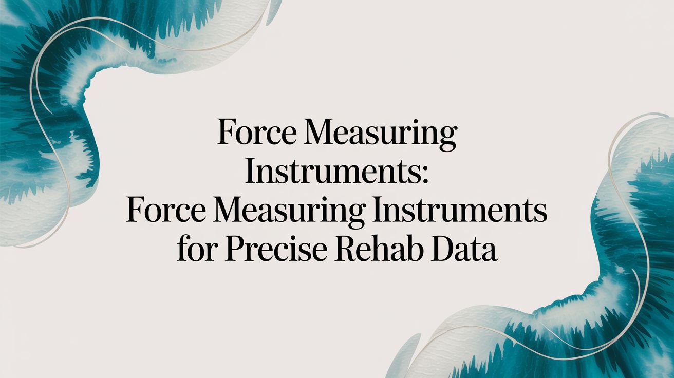 Force Measuring Instruments: A Guide to Precise Data in Rehabilitation and Performance