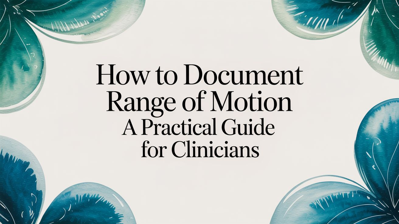 A Clinician's Guide to Documenting Range of Motion