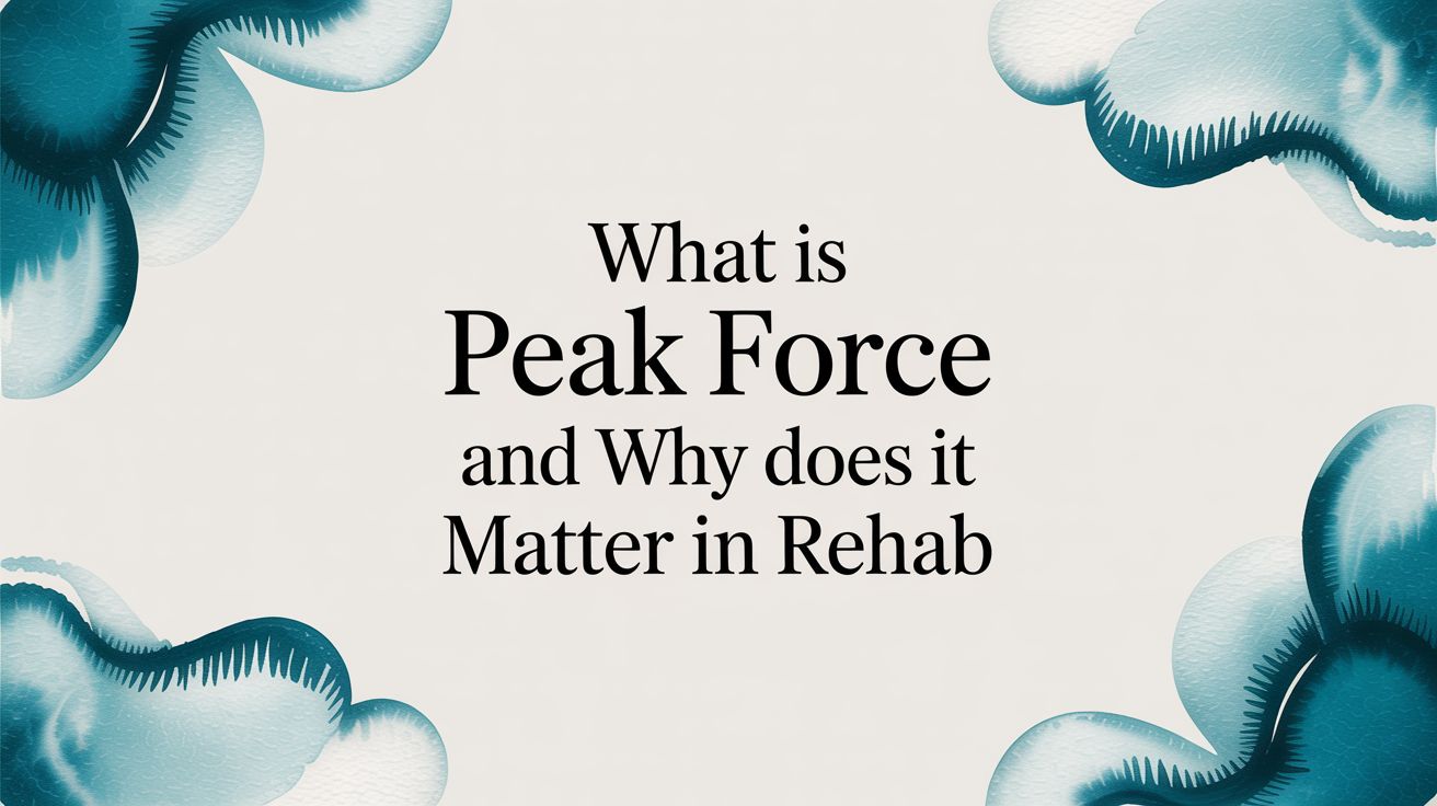 What Is Peak Force and Why Does It Matter in Rehabilitation and Performance?